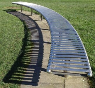 Surrey university - campus bench by Graham Haddy
