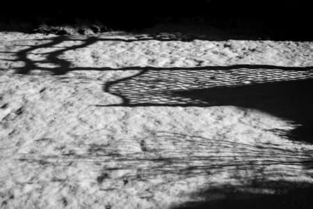 Home, Woking - Shadows on the snow by John Clark